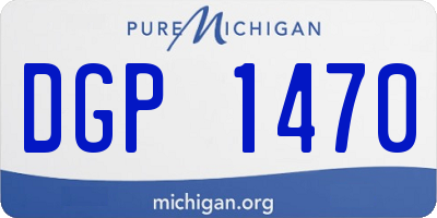 MI license plate DGP1470