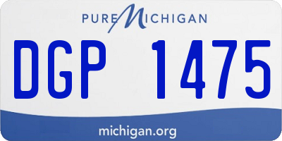 MI license plate DGP1475