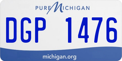MI license plate DGP1476