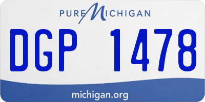 MI license plate DGP1478