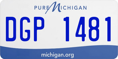MI license plate DGP1481
