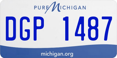 MI license plate DGP1487