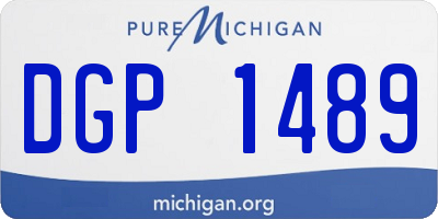 MI license plate DGP1489