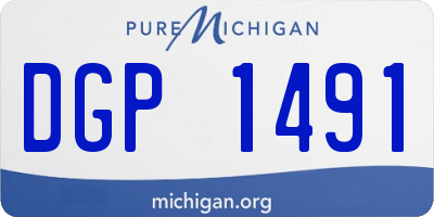 MI license plate DGP1491
