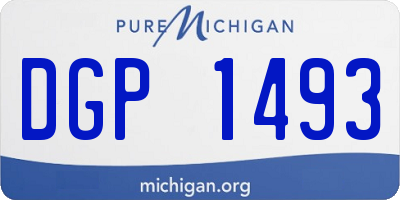 MI license plate DGP1493
