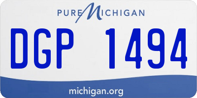 MI license plate DGP1494