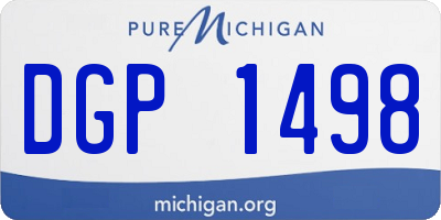 MI license plate DGP1498