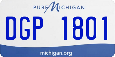 MI license plate DGP1801