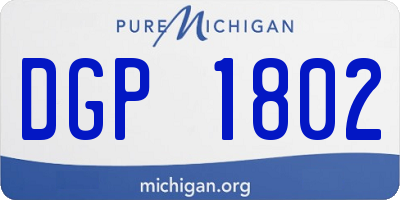 MI license plate DGP1802