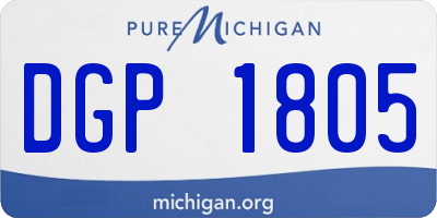 MI license plate DGP1805