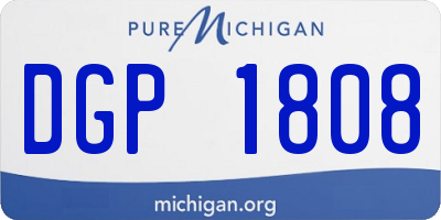 MI license plate DGP1808