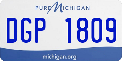 MI license plate DGP1809