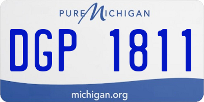 MI license plate DGP1811