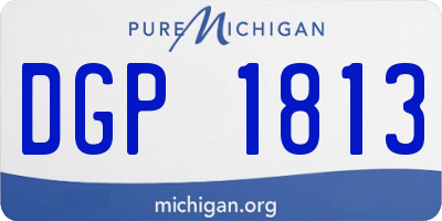 MI license plate DGP1813