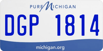 MI license plate DGP1814