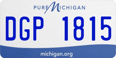 MI license plate DGP1815
