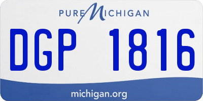 MI license plate DGP1816