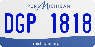 MI license plate DGP1818
