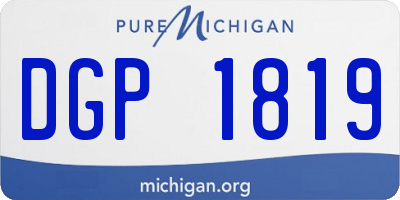MI license plate DGP1819