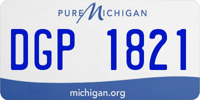 MI license plate DGP1821