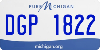 MI license plate DGP1822