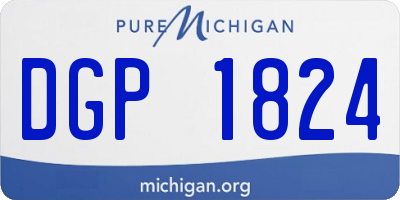MI license plate DGP1824