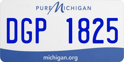 MI license plate DGP1825