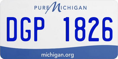MI license plate DGP1826