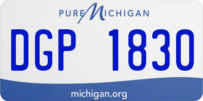 MI license plate DGP1830