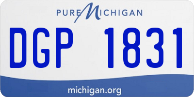 MI license plate DGP1831
