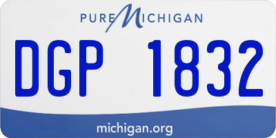 MI license plate DGP1832