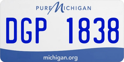 MI license plate DGP1838