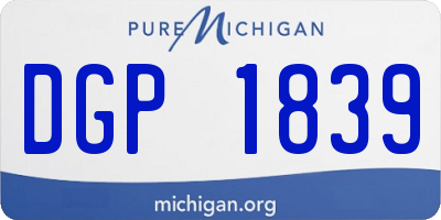 MI license plate DGP1839