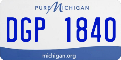 MI license plate DGP1840