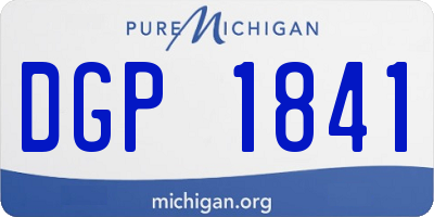 MI license plate DGP1841