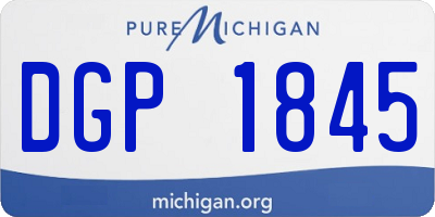 MI license plate DGP1845