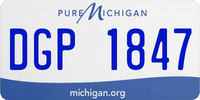 MI license plate DGP1847