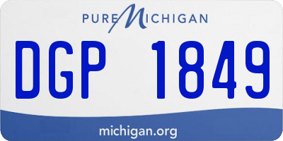 MI license plate DGP1849