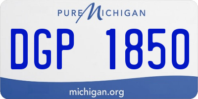 MI license plate DGP1850