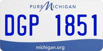 MI license plate DGP1851