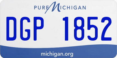 MI license plate DGP1852