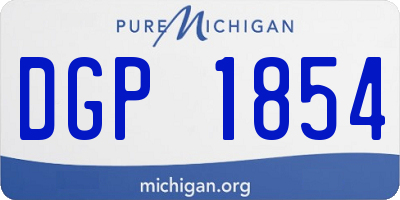 MI license plate DGP1854