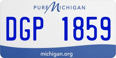 MI license plate DGP1859