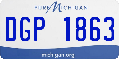MI license plate DGP1863
