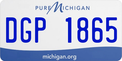 MI license plate DGP1865