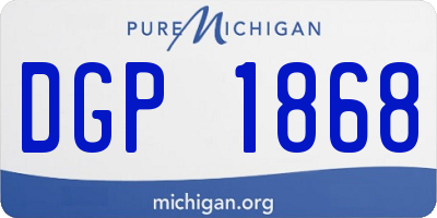 MI license plate DGP1868