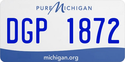 MI license plate DGP1872