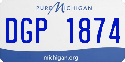 MI license plate DGP1874
