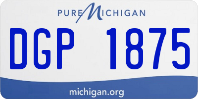 MI license plate DGP1875