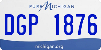 MI license plate DGP1876